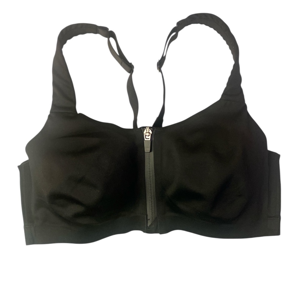 Victoria's Secret Black Front-Zip Sports Bra GUC 34D